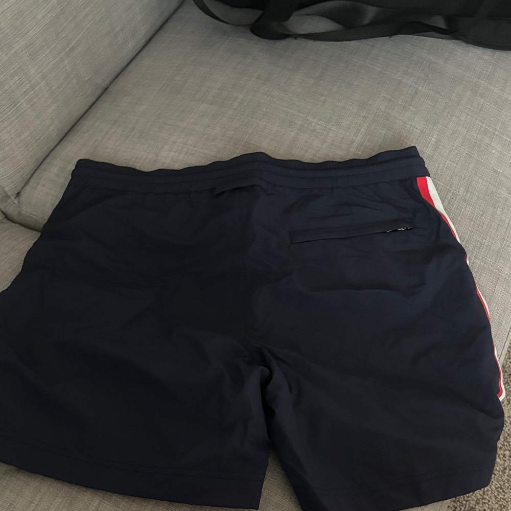 Orlebar Brown Dark Blue Swim Shorts with Red Accent - Picture 4 of 6